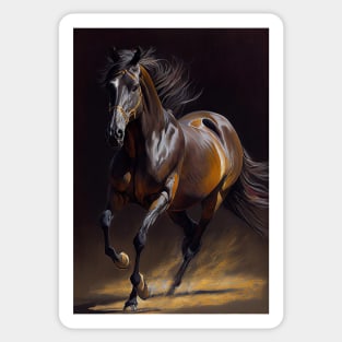 Hanoverian Horse - Oil Paint Sticker